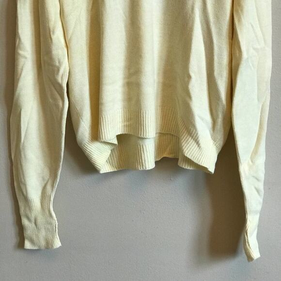 Vintage XL yellow long sleeve sweater wool grandmacore cabincore cozy - Picture 3 of 7